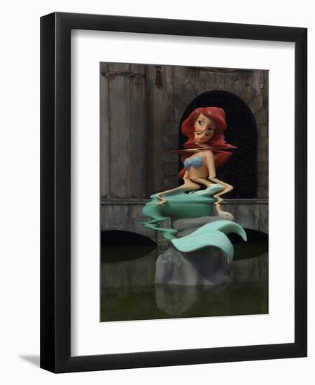 Little Mermage-Banksy-Framed Giclee Print