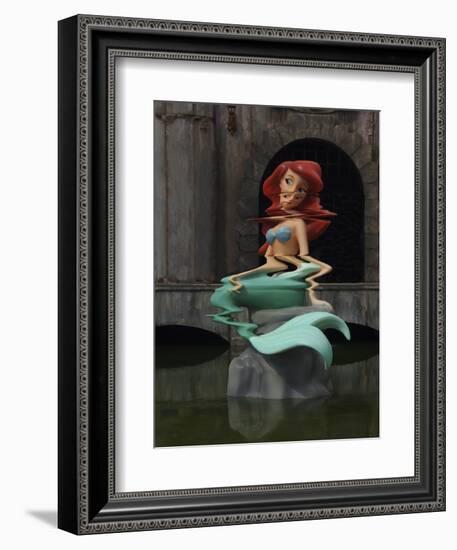 Little Mermage-Banksy-Framed Giclee Print