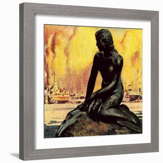 Little Mermaid Statue in Copenhagen-McConnell-Framed Giclee Print