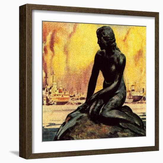 Little Mermaid Statue in Copenhagen-McConnell-Framed Giclee Print