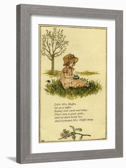 Little Miss Muffet illustrated-Kate Greenaway-Framed Giclee Print