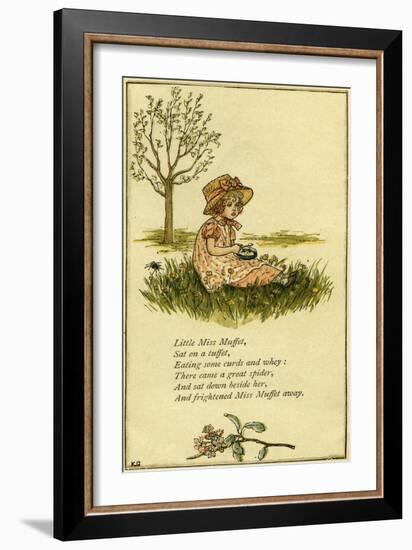 Little Miss Muffet illustrated-Kate Greenaway-Framed Giclee Print