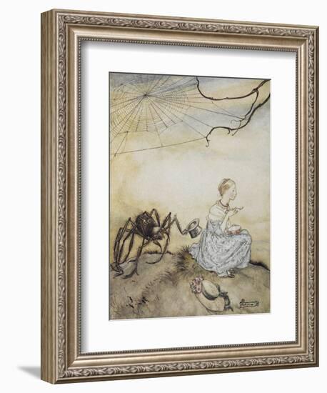 Little Miss Muffet-Arthur Rackham-Framed Giclee Print