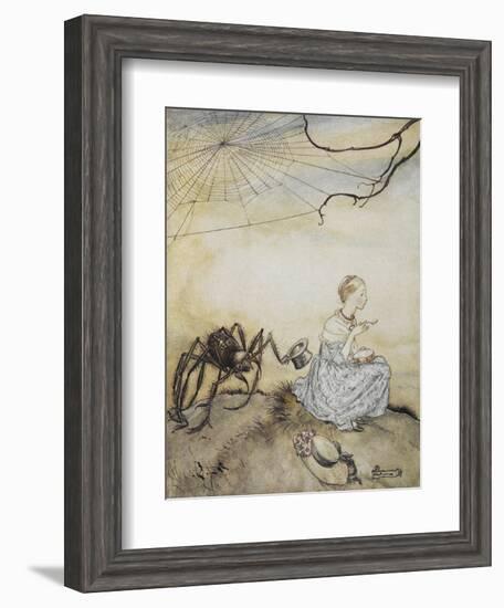 Little Miss Muffet-Arthur Rackham-Framed Giclee Print