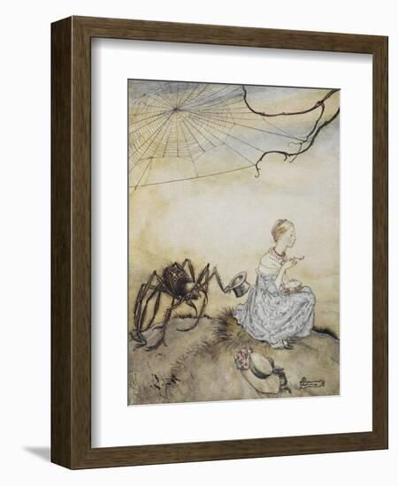 Little Miss Muffet-Arthur Rackham-Framed Giclee Print