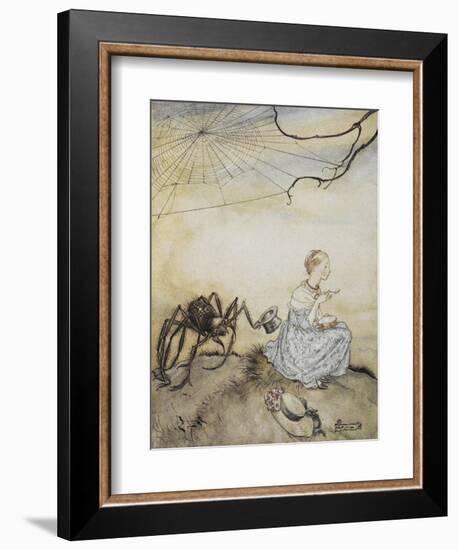 Little Miss Muffet-Arthur Rackham-Framed Giclee Print