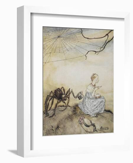 Little Miss Muffet-Arthur Rackham-Framed Giclee Print