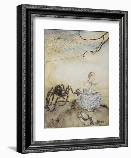 Little Miss Muffet-Arthur Rackham-Framed Giclee Print