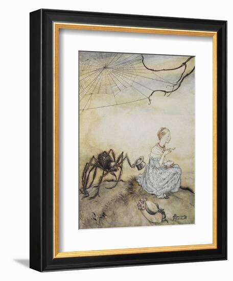 Little Miss Muffet-Arthur Rackham-Framed Giclee Print