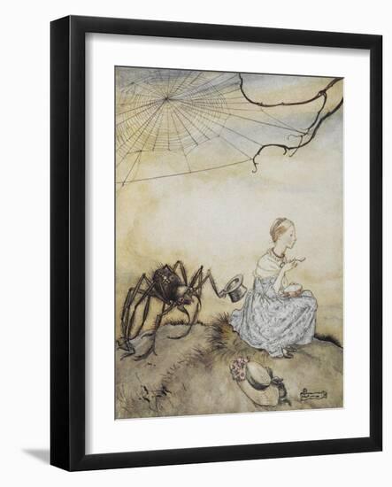 Little Miss Muffet-Arthur Rackham-Framed Giclee Print