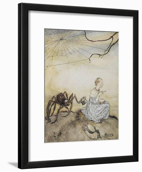 Little Miss Muffet-Arthur Rackham-Framed Giclee Print