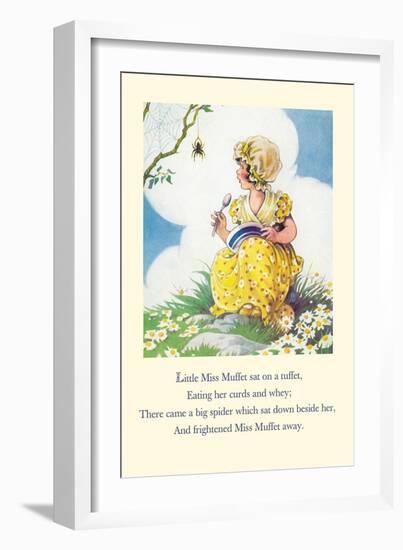 Little Miss Muffet-null-Framed Art Print