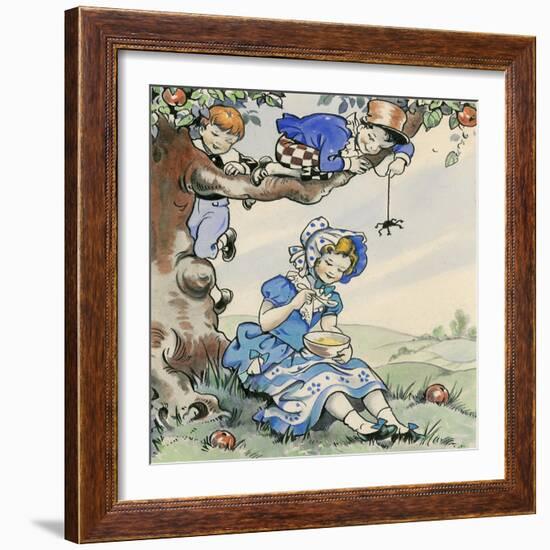 Little Miss Muffet-Jesus Blasco-Framed Giclee Print