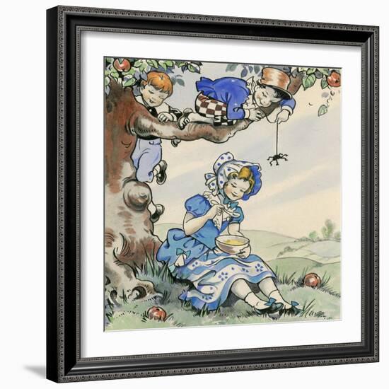 Little Miss Muffet-Jesus Blasco-Framed Giclee Print