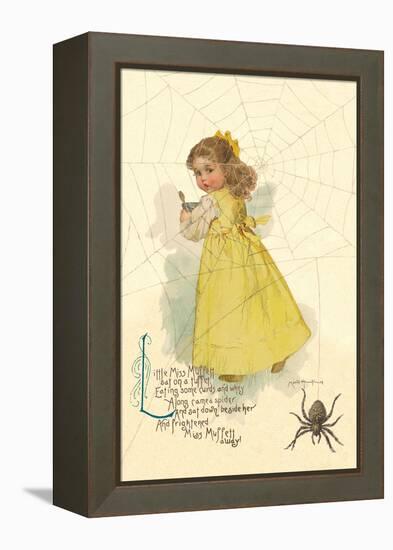 Little Miss Muffett-Maud Humphrey-Framed Stretched Canvas