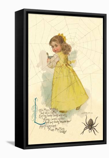 Little Miss Muffett-Maud Humphrey-Framed Stretched Canvas