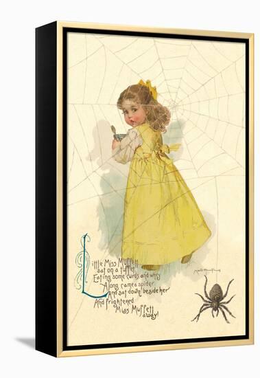 Little Miss Muffett-Maud Humphrey-Framed Stretched Canvas