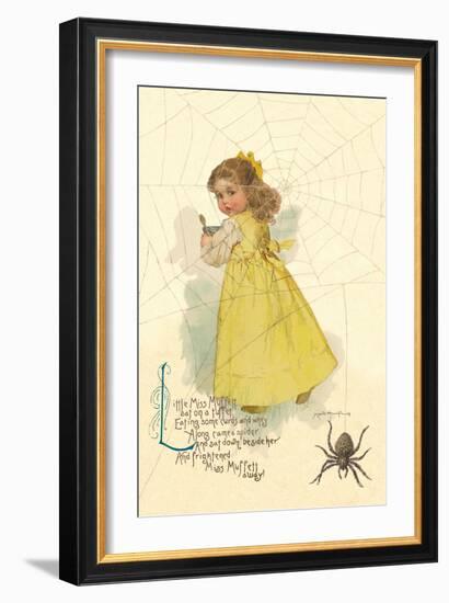 Little Miss Muffett-Maud Humphrey-Framed Art Print