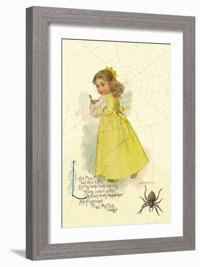 Little Miss Muffett-Maud Humphrey-Framed Art Print