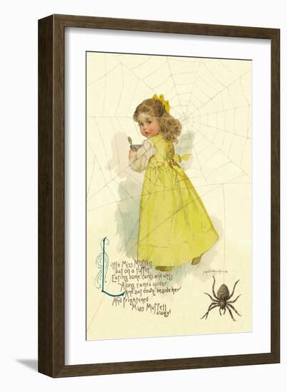 Little Miss Muffett-Maud Humphrey-Framed Art Print