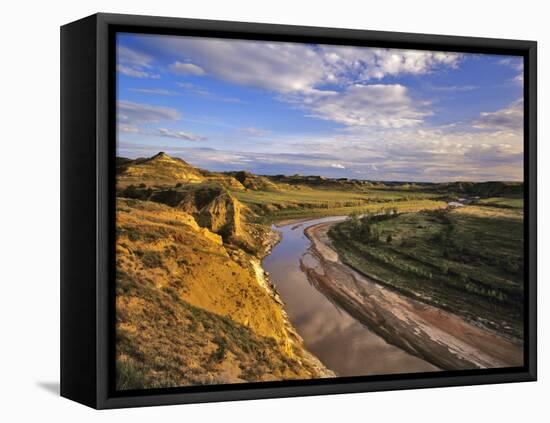 Little Missouri River in Theodore Roosevelt National Park, North Dakota, USA-Chuck Haney-Framed Premier Image Canvas