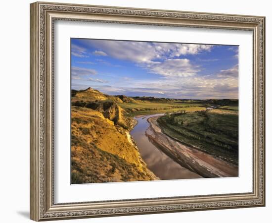 Little Missouri River in Theodore Roosevelt National Park, North Dakota, USA-Chuck Haney-Framed Photographic Print