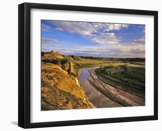 Little Missouri River in Theodore Roosevelt National Park, North Dakota, USA-Chuck Haney-Framed Photographic Print