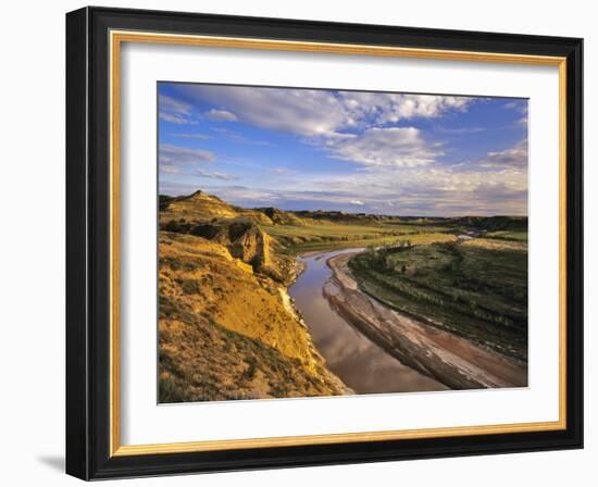 Little Missouri River in Theodore Roosevelt National Park, North Dakota, USA-Chuck Haney-Framed Photographic Print