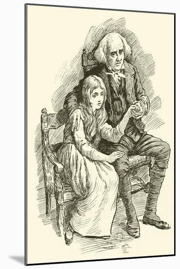 Little Nell and Her Grandfather-Harold Copping-Mounted Giclee Print