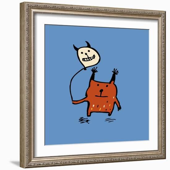 Little Orange Monsters-Carla Martell-Framed Giclee Print