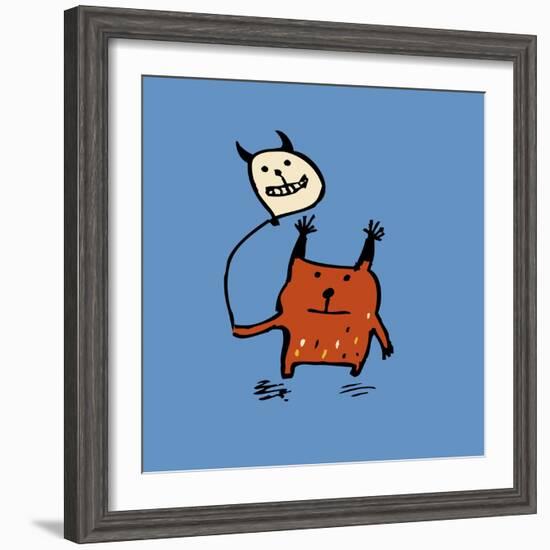 Little Orange Monsters-Carla Martell-Framed Giclee Print