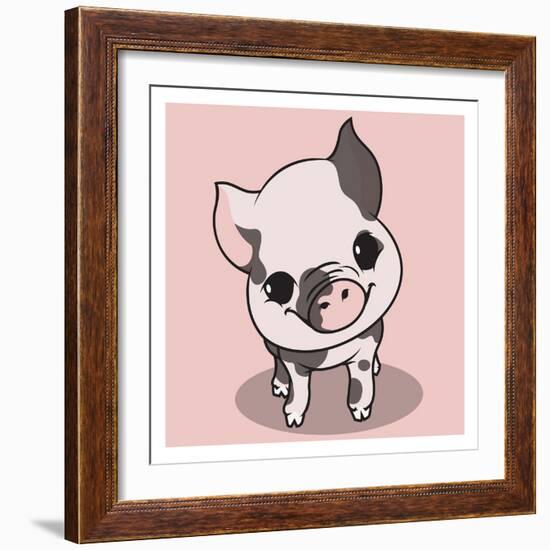 Little Pig-Enrique Rodriguez Jr.-Framed Art Print