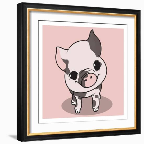 Little Pig-Enrique Rodriguez Jr.-Framed Art Print