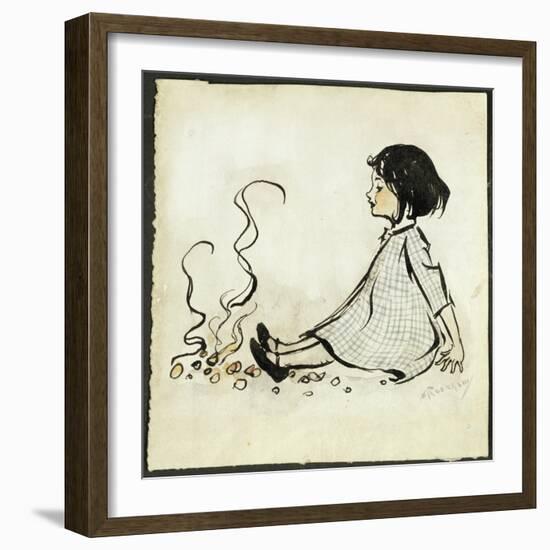 Little Polly Flinders-Arthur Rackham-Framed Giclee Print