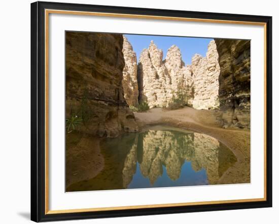 Little Pool in the Essendilene Gorge, Near Djanet, Southern Algeria, North Africa, Africa-Michael Runkel-Framed Photographic Print