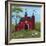 Little Red Barn-Cheryl Bartley-Framed Giclee Print