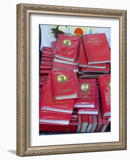 Little Red Books for Sale at the Great Flea Market, Pan Jia Yuan, Beijing, China-Adam Tall-Framed Photographic Print