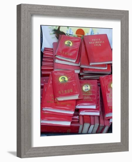 Little Red Books for Sale at the Great Flea Market, Pan Jia Yuan, Beijing, China-Adam Tall-Framed Photographic Print