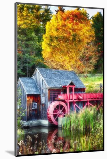 Little Red Grist Mill In Vermont-George Oze-Mounted Photographic Print