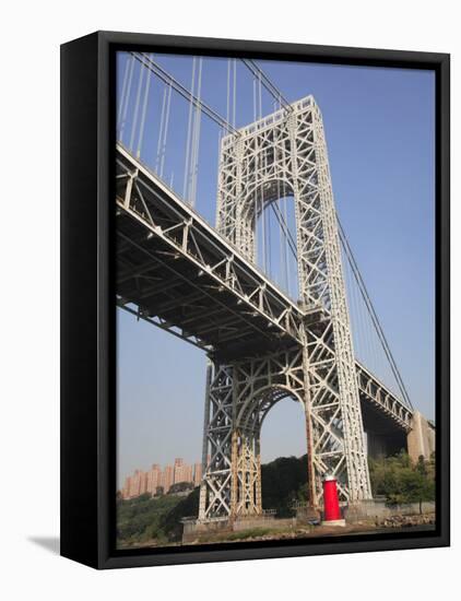 Little Red Lighthouse, George Washington Bridge, New York City-Wendy Connett-Framed Premier Image Canvas