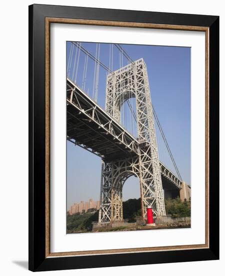 Little Red Lighthouse, George Washington Bridge, New York City-Wendy Connett-Framed Photographic Print