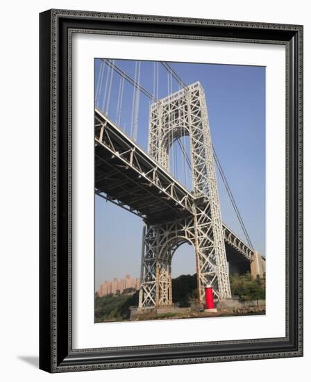 Little Red Lighthouse, George Washington Bridge, New York City-Wendy Connett-Framed Photographic Print