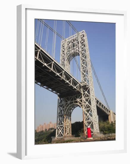 Little Red Lighthouse, George Washington Bridge, New York City-Wendy Connett-Framed Photographic Print