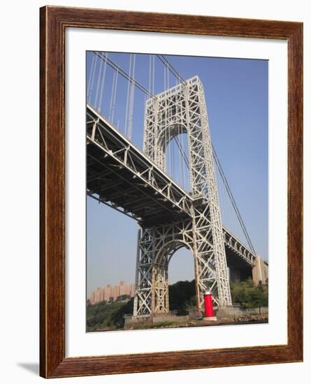 Little Red Lighthouse, George Washington Bridge, New York City-Wendy Connett-Framed Photographic Print