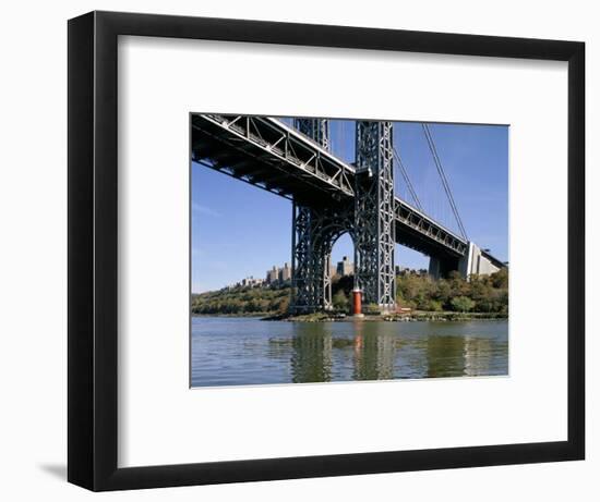 Little Red Lighthouse Under George Washington Bridge, New York, USA-Peter Scholey-Framed Photographic Print