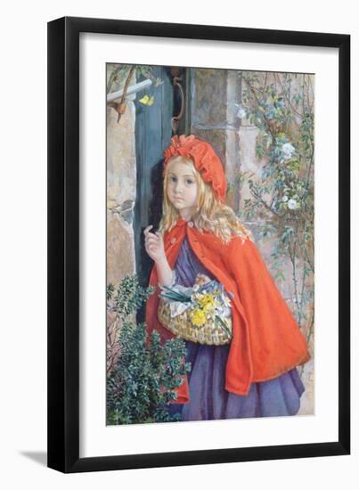 Little Red Riding Hood, 1862 (W/C and Gouache on Paper)-Isabel Oakley Naftel-Framed Giclee Print