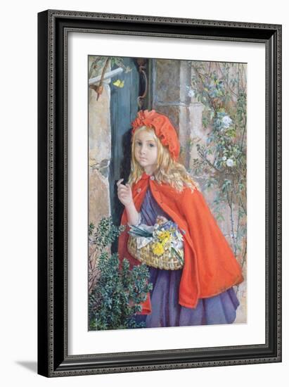 Little Red Riding Hood, 1862 (W/C and Gouache on Paper)-Isabel Oakley Naftel-Framed Giclee Print