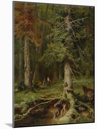 Little Red Riding Hood, 1887-Juli Julievich Klever-Mounted Giclee Print