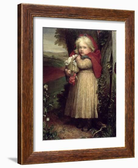 Little Red Riding Hood, 1890 (Oil on Canvas)-George Frederic Watts-Framed Giclee Print