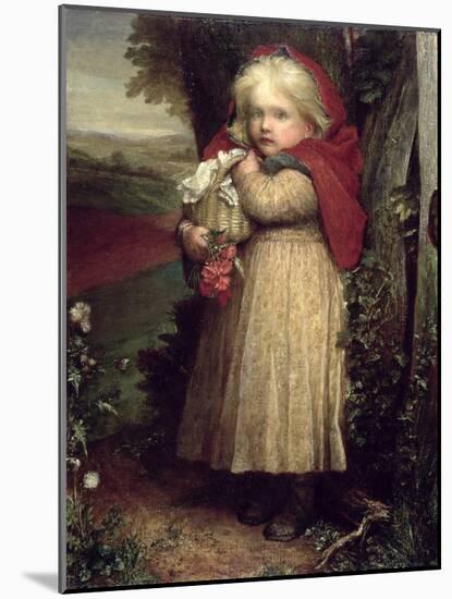 Little Red Riding Hood, 1890 (Oil on Canvas)-George Frederic Watts-Mounted Giclee Print